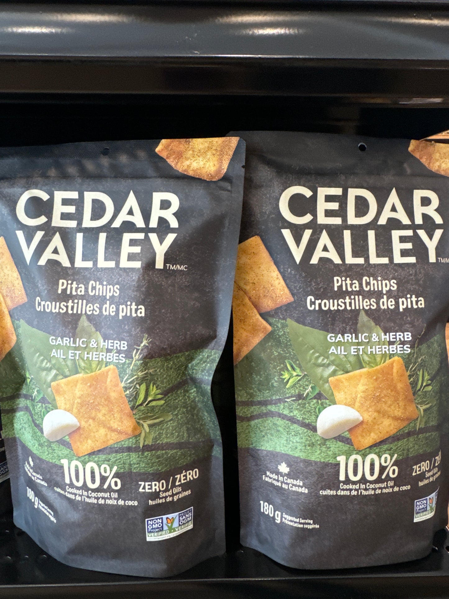 Cedar Valley Pita Chips- Garlic & Herb